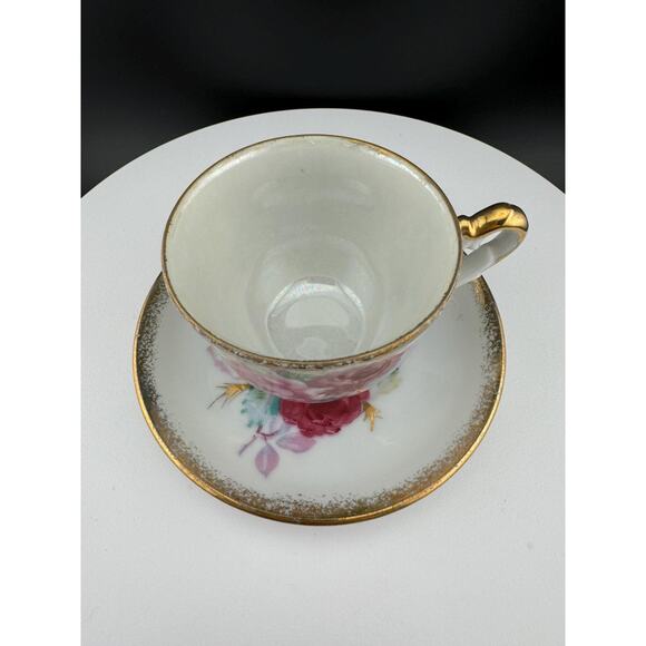 Vintage Napco Hand Painted Miniature Tea Cup & Saucer - Picture 5 of 10